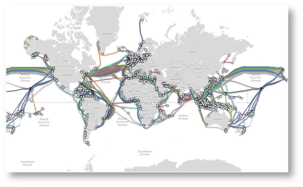 telegeography undersea cable map MAP Source: Telegeography